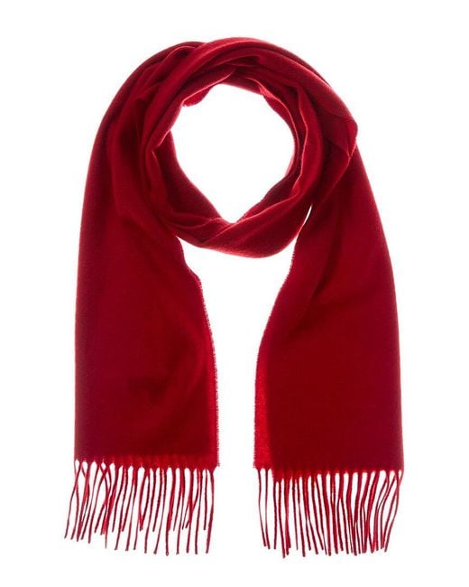 Amicale Cashmere Red Solid Cashmere Scarf