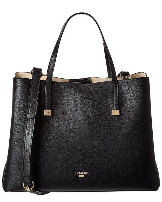 Dune Black Dorieo Leather Tote
