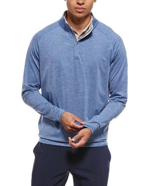 Peter Millar Blue 1/4-Zip Pullover for men