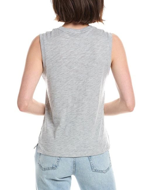 ATM Blue Slub Jersey Sleeveless T-Shirt