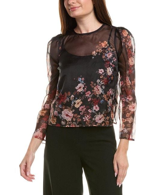 Ted Baker Black Organza Blouse
