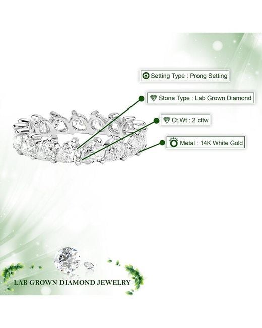 Amairah White 14K 2.00 Ct. Tw. Lab-Grown Diamond Eternity Ring