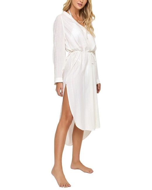 LSPACE White Yoli Shirtdress
