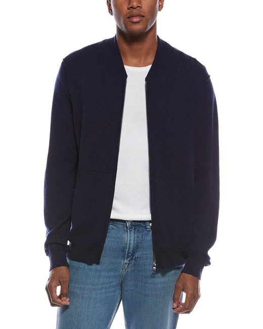 Kier + J Blue College Wool & Cashmere-Blend Zip-Up Cardigan for men