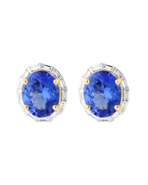 Effy Fine Jewelry Blue 14K 5.71 Ct. Tw. Diamond & Tanzanite Earrings