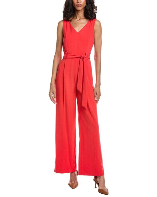 Tahari Red Jumpsuit