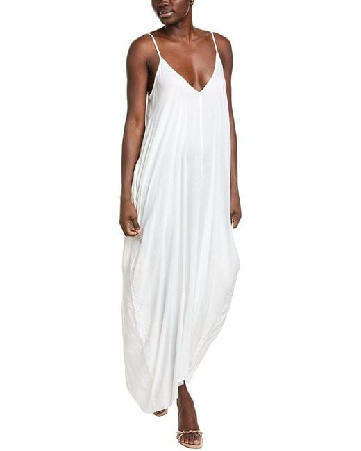 Elan White Strapless Maxi Dress