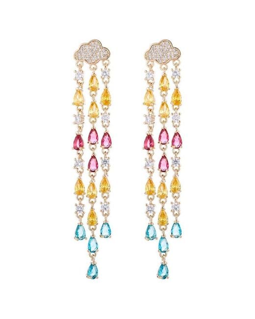 Eye Candy LA White Cz Raincloud Statement Earrings