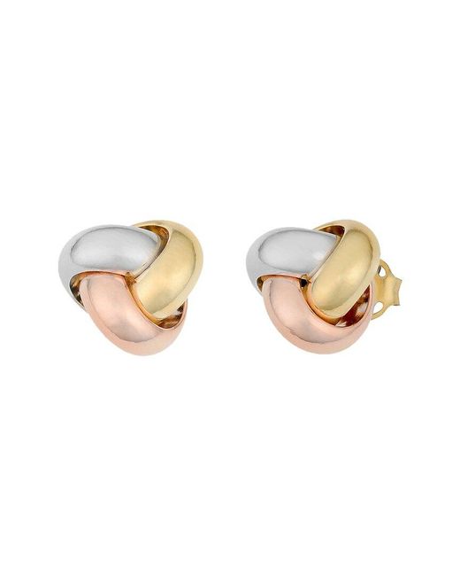 Sabrina Designs White 14K Two-Tone Love Knot Earrings