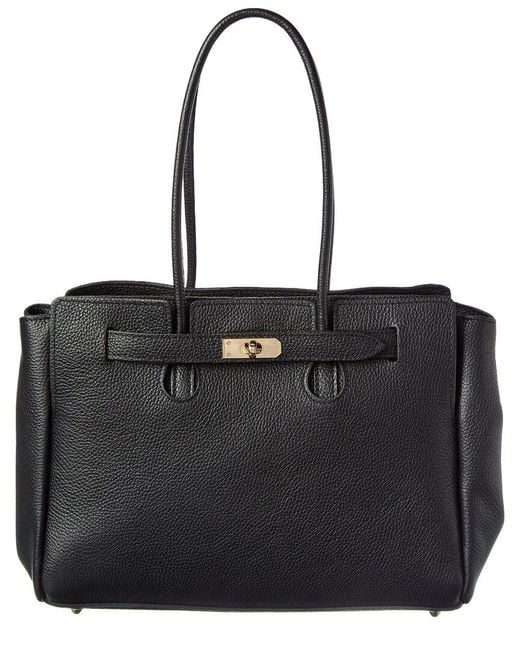 Isabella Rossetti Black Beatrix Leather Handbag