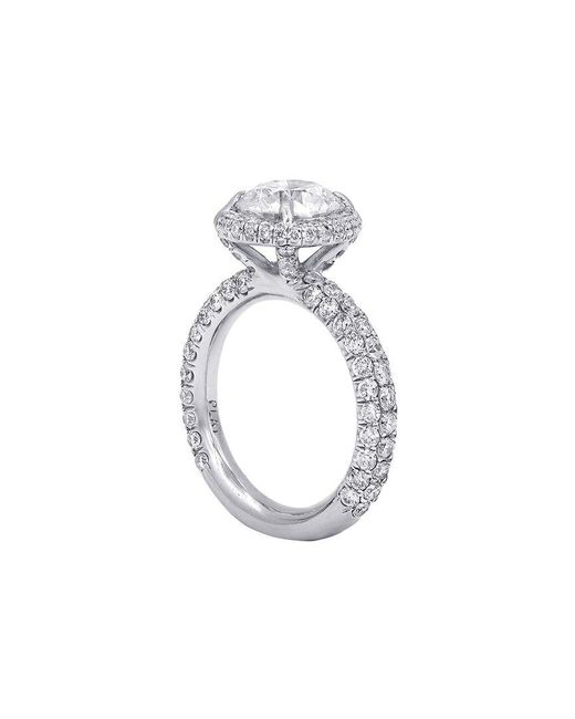 Diana M Fine Jewelry White Gold 3.20 Ct. Tw. Diamond Half-set Ring