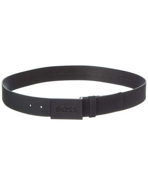 Boss Black Icon Leather Belt for men