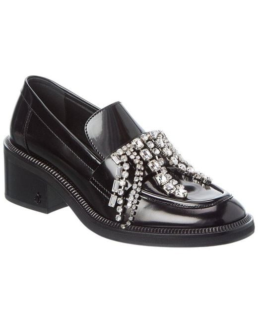 Jimmy Choo Black Tylor 60 Leather Loafer