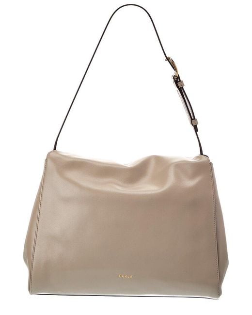 Furla Natural Domus Leather Shoulder Bag