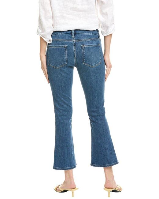 FRAME Blue Le Crop Poe Mini Boot Jean