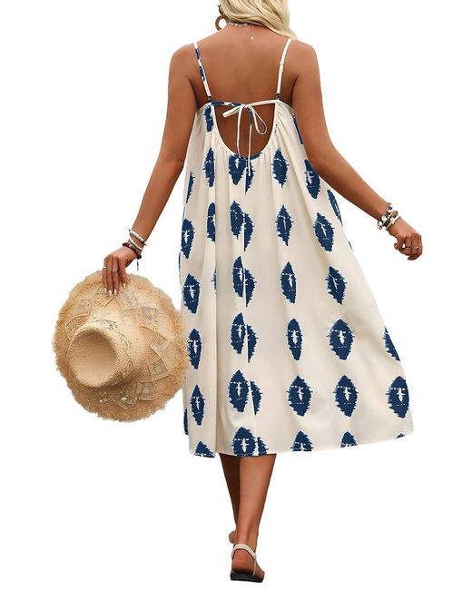 CAMILA BLANCO Blue Midi Dress