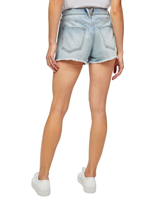 7 For All Mankind Blue Monroe Cut Off Short