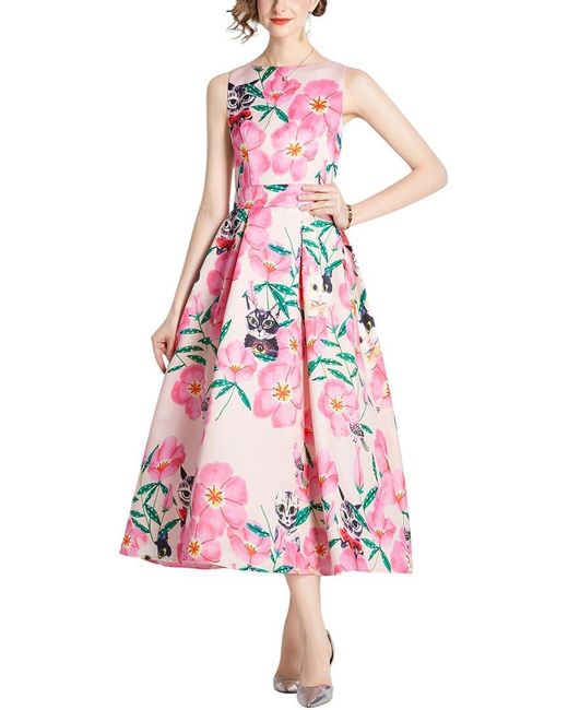 DZA Pink Midi Dress
