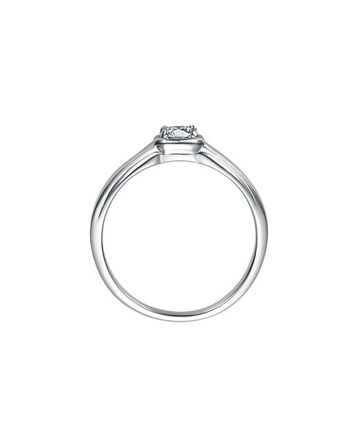 Genevive Jewelry White Rachel Glauber Plated Cz Engagement Ring for men