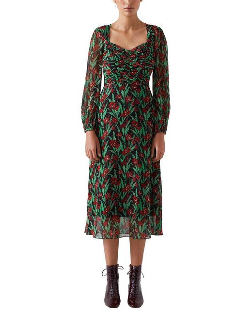 L.K.Bennett Green Mertyl Silk Dress