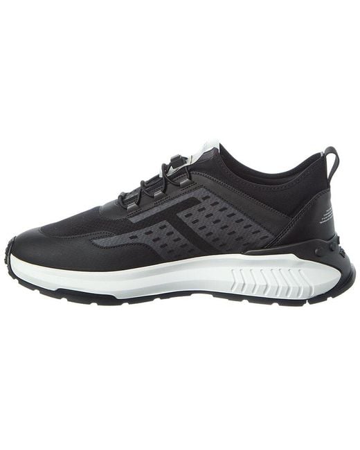 Tod's Black No_Code Canvas & Leather Sneaker for men