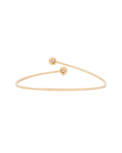 Maitre De Diamant White 18K 0.41 Ct. Tw. Diamond Overlap Ball Cuff Bracelet