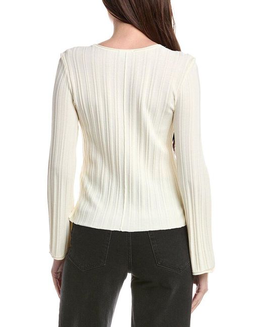 1.STATE White Ribbed Top