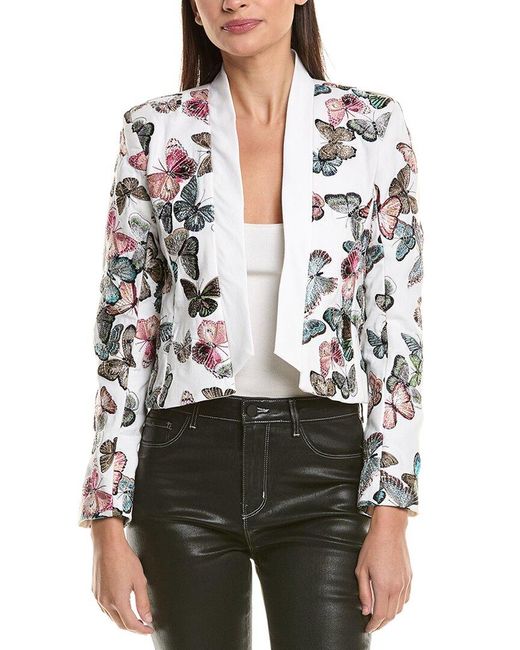 L'Agence White Ace Embroidered Jacket