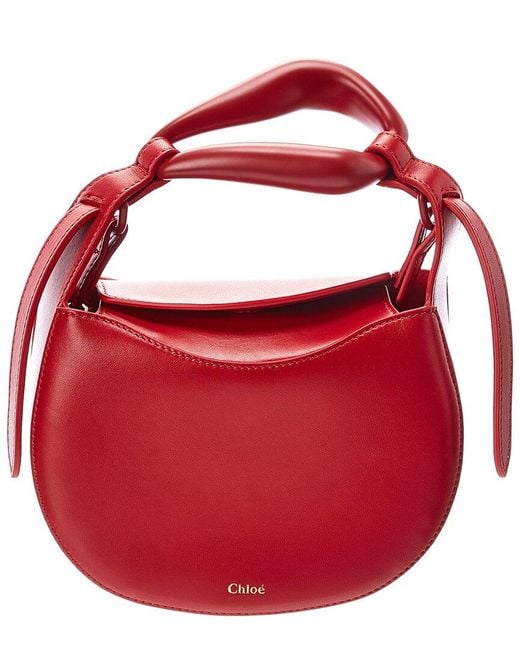 Chloé Kiss Small Leather Shoulder Bag in Red - Lyst