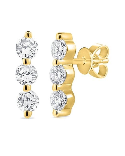 Sabrina Designs Metallic 14K 0.21 Ct. Tw. Diamond Bar Studs