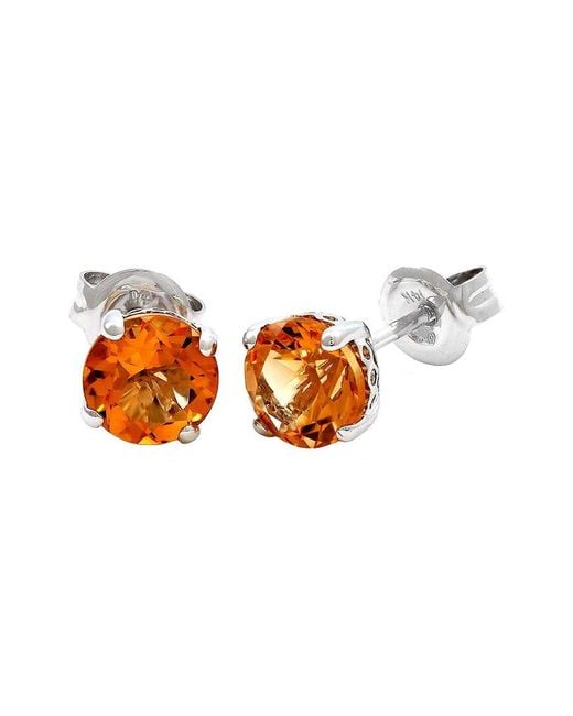 Gemstones Orange 1.50 Ct. Tw. Citrine 14K Earrings