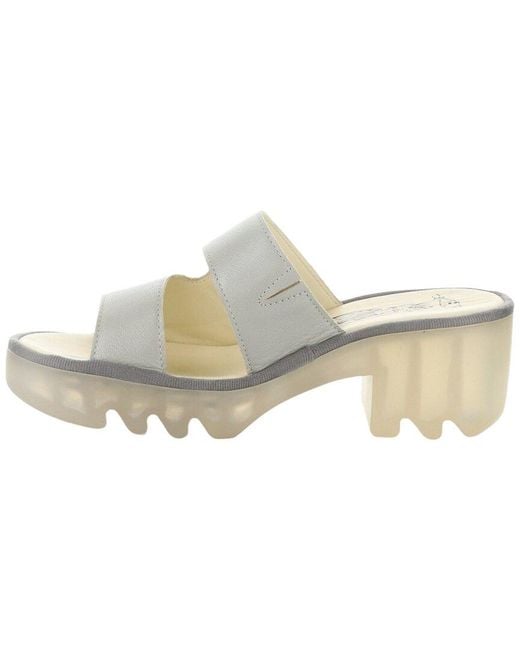 Fly London White Tech Leather Sandal
