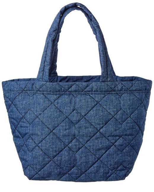 Marc Jacobs Blue Denim-Effect Quilted Medium Tote