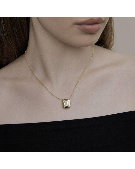 Lab Grown Diamonds Metallic 14K 3.10 Ct. Tw. Lab-Grown Diamond Pendant Necklace