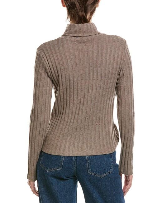Michael Stars Blue Riley T-Neck Sweater