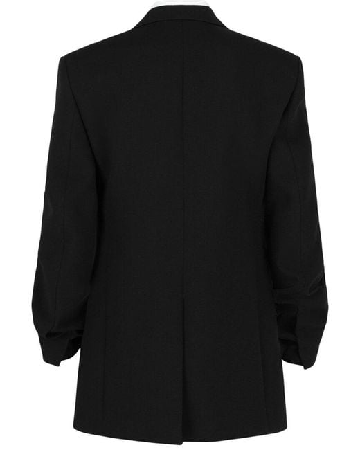 Ferragamo Black Silk Peaked Lapel Blazer for men