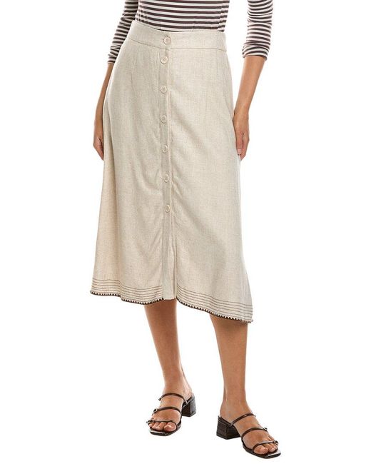 Nanette Lepore Natural Midi Skirt
