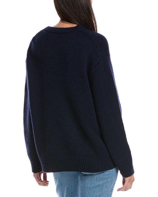 Lafayette 148 New York Blue Reclaimed Cashmere & Wool-Blend Sweater