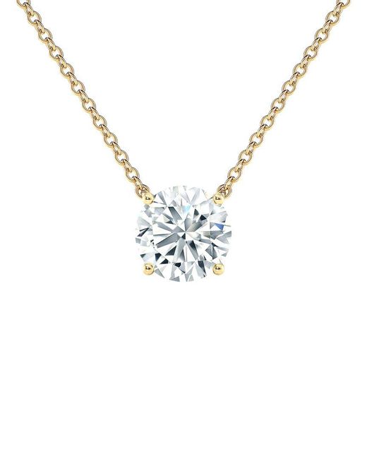Sabrina Designs Lab Grown Diamonds Metallic 14K 4.00 Ct. Tw. Lab-Grown Diamond Solitaire Necklace