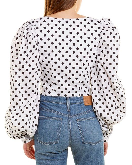 Caroline Constas Blue Elliot Top
