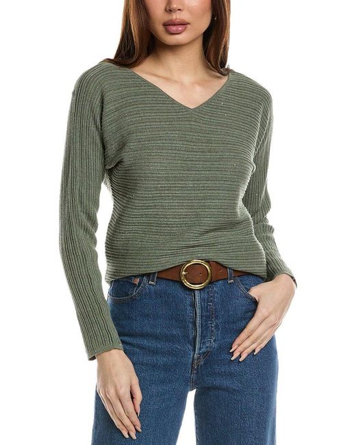 Tommy Bahama Green Jewel Bay Sequin V-Neck Sweater