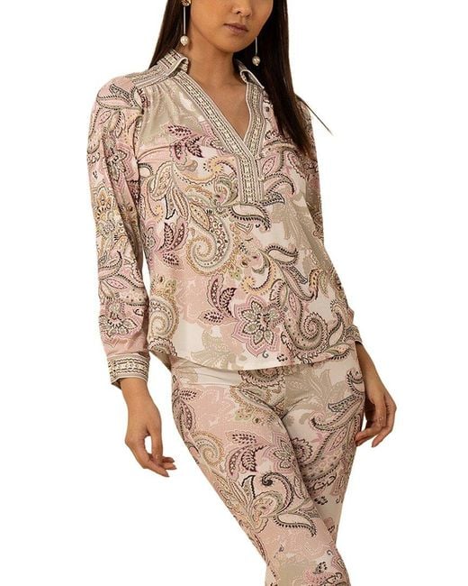 Hale Bob Natural Anya Blouse