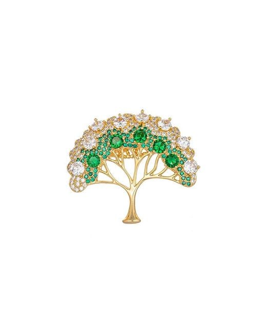 Eye Candy LA Green Cz Tree Of Life Adjustable Ring