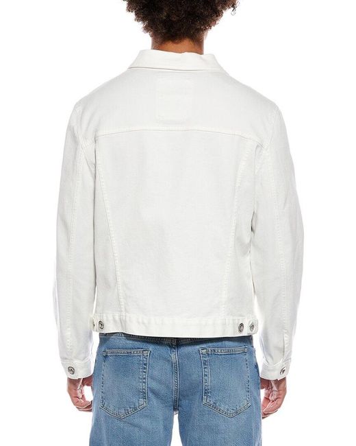 Brunello Cucinelli White Denim Jacket for men