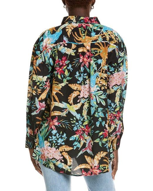 Elan Black Print Top