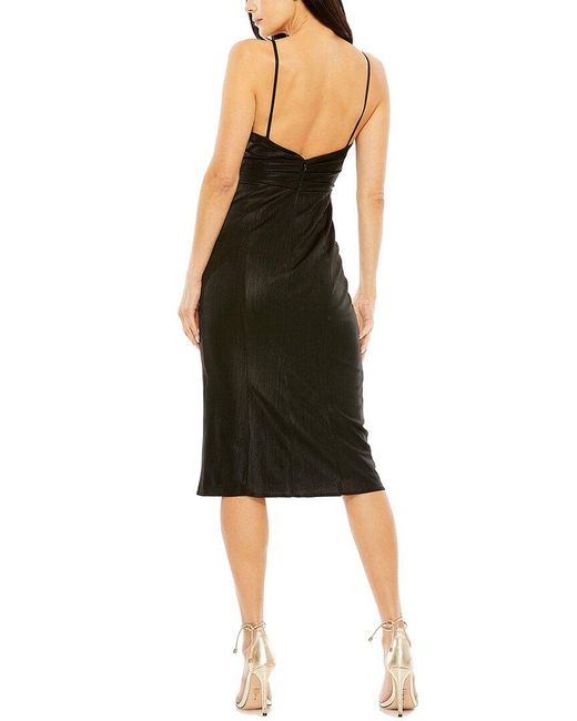 Mac Duggal Black Metallic Sheath Dress