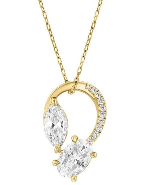 Effy Fine Jewelry Metallic 14K 2.55 Ct. Tw. Lab-Grown Diamond Necklace