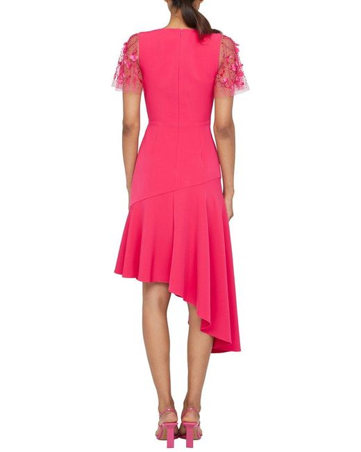 THEIA Pink Jazlyn Asymmetric Dress