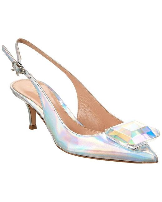 Gianvito Rossi White Leather Pump