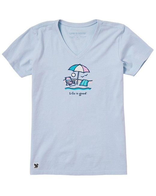 Life Is Good. Blue Crusher T-Shirt